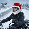 Cycling Helmet Decoration Christmas Santa Motorcycle Cover, Plush Claus Hat Xmas Cover for Decoration, Holiday Accessories Men Accessory