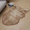 Tappeto e Cuscino in Lana Sintetica Peluche per Soggiorno
