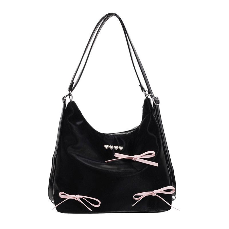 Korean version of large-capacity multi-purpose tote bag women's new trendy bow shoulder bag crossbody fashion commuter backpack