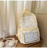 Schoolbag Korean ins new high-value fresh and sweet contrasting polka dot backpack junior high school students lightweight spring outing backpack