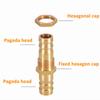 Brass Barb Pipe Fitting Straight Elbow T Y X Shape 2 3 4 Way Connector for 6mm To 19mm 8mm 10mm 14mm 16mm 19mm Copper Water Tube