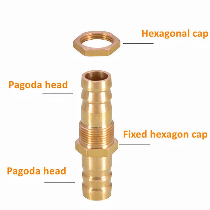 Brass Barb Pipe Fitting Straight Elbow T Y X Shape 2 3 4 Way Connector for 6mm To 19mm 8mm 10mm 14mm 16mm 19mm Copper Water Tube