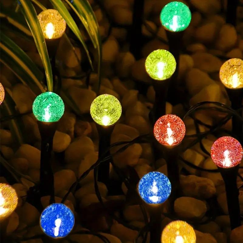 20/30LED Outdoor Solar Bubbles Lawn Lamp String Set Landscape Decoration IP65 Waterproof Leds Solar-Powered Stake Lights for Garden Yard