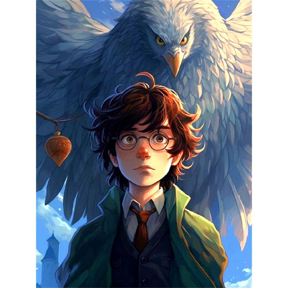 Uroczy Kreskówkowy Harry Potter 5D Pełny Diamentowy Obraz Artystyczny Magiczna Sowa Zamek Mozaika Haft Krzyżykowy DIY Ręcznie Robiony Prezent Wystrój Domu