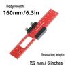 High-Precision Aluminum Alloy Woodworking Ruler, Cross Multifunctional Metric & Imperial Measuring Tool