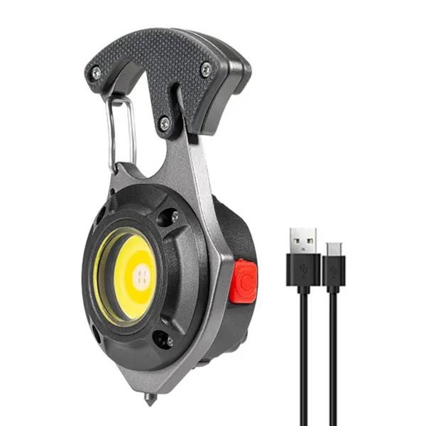 Multi- Portable LED Flashlight,Magnetic Handheld Torch,Emergency Hammer,Bottle Opener,Hook,Camping,Hiking,Riding,Emergency Light