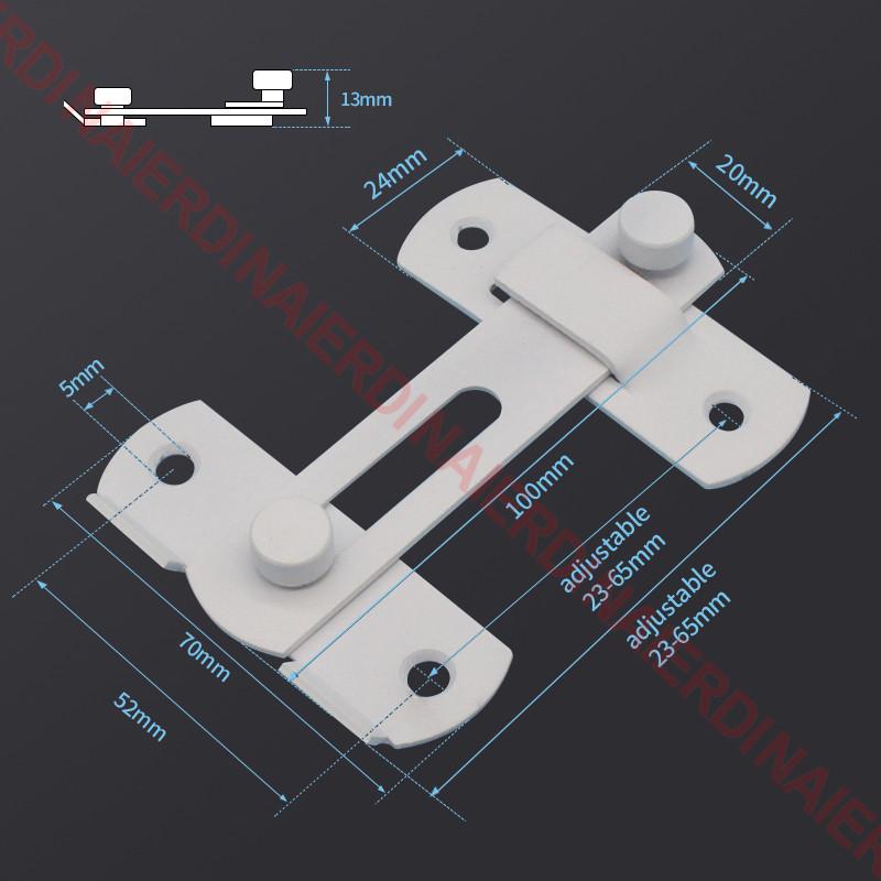 NAIERDI Stainless Steel 90/180 Degree Hasp Latches Sliding Door Chain Locks Security Hardware For Window Cabinet Hotel Home