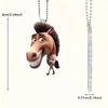 Cross-border Cartoon Horse Acrylic Pendant for Car Interior, Keychain, or Backpack Decoration