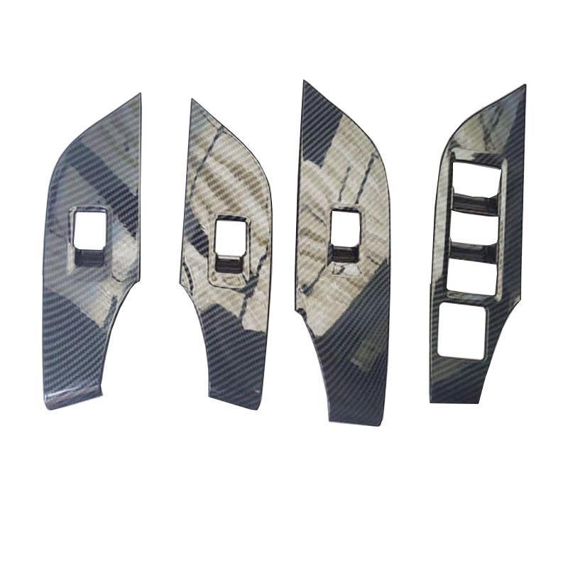 Interior Door Window Lift Regulator Cover Trim for Toyota Rav4 Rav 4 Xa50 Car Accessories Plastic Carbon Fiber
