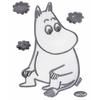 מדבקת סמל המומינים של Akiho MOOMIN כסף FS008
