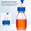 New Blue Safety Lid Feeding Bottle Cap 1 2 3 4 Mouth Reactor Feeding Bottle Adapter Cap Mobile Phase Anaerobic Bottle Lid