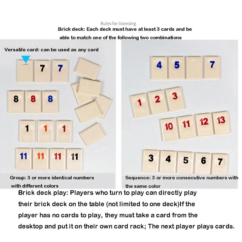 Standard Israeli Mahjong Digital Cards Rummy Classic Table Game Perfect for Family Gatherings and Travel Fun Party Games