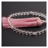 prayer beads for women crystal informal rosary 8mm Comes with beads bag wedding marriage funeral memorial service for recitation 33 balls (pink)