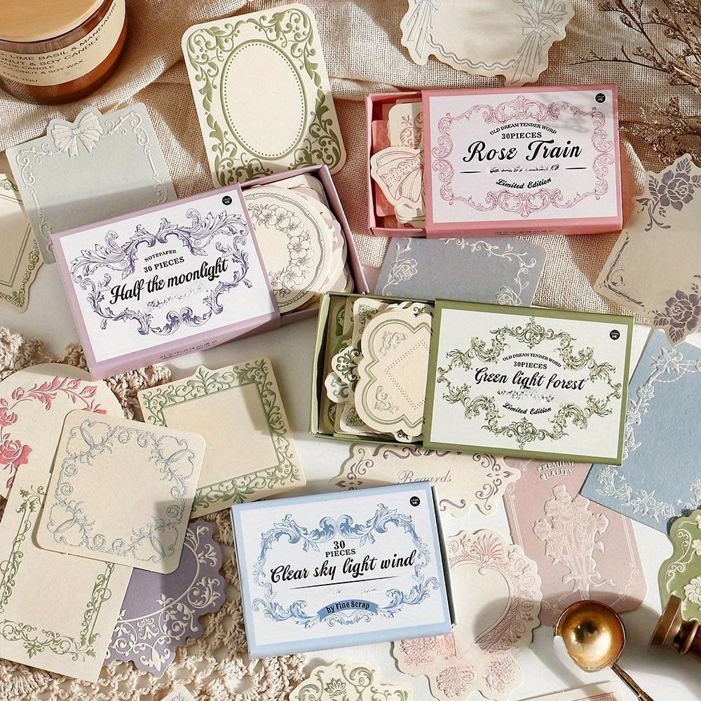 

30 sheets of sticky notes Wen Yan Jiu Meng series Literary relief notebook material Notebook collage material card paper