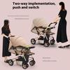 Two-way Stroller Can Sit and Lie Down, Folding Light Stroller, High Landscape 0-3 Years Old Stroller