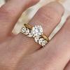 Proposal Wheat Stalk Geometric Design Couple Rings for Women Exquisite, Lightweight, and Luxurious Ring Fashion Engagement Jewelry