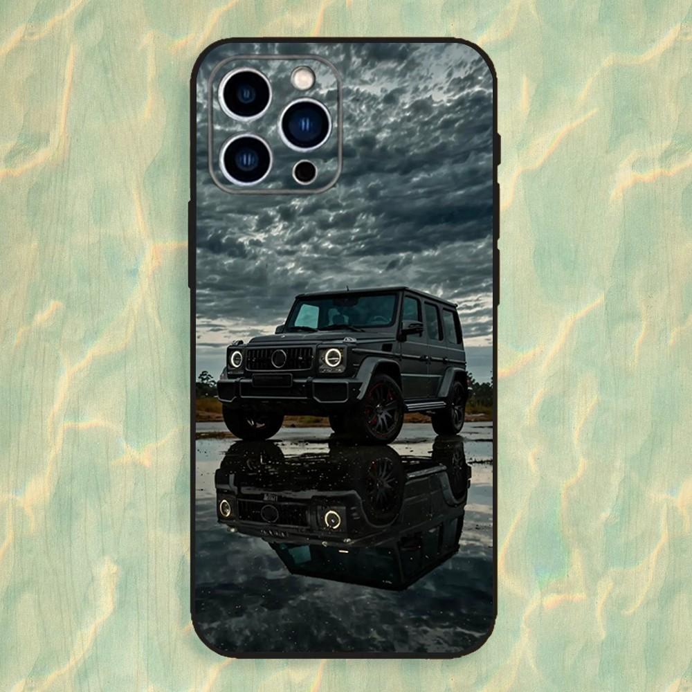 Cool M-Mercedes-G63 Car Phone Case For iPhone 16,15,14,13,12,11 Plus,Pro Max,XS,X,XR,SE,Mini,8,7,Soft Silicone Black Cover