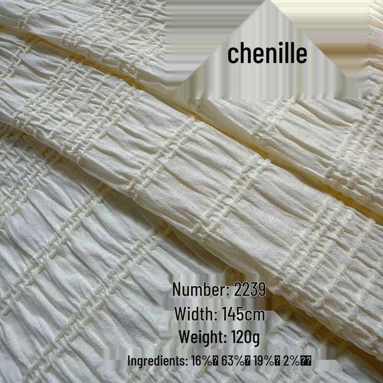 Women s Chenille Jacquard Bubble Pleat Textured Fabric Dress Shirt 130+ meters