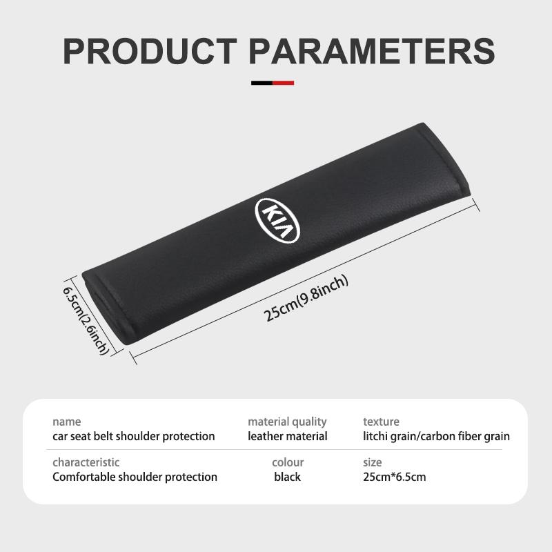 AGF3 1/2Pcs Carbon Fiber Car Seat Belt Cover Shoulder Pad Protector Cover Safety Belt Padding Pad Cushion For KIA K5 Rio Ceed Rio K2