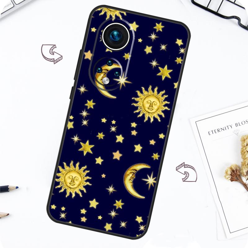 Vintage Moon and Sun Stars Case For Honor Magic 7 Lite 5 6 Pro Honor 200 50 70 90 Lite X8b X9a X8a X8 X9 X9c X9b Cover