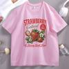 Retro Strawberry Festival TShirt Unisex Women Summer Fruit Graphic Tee Farm Cotton Short Sleeve Round Neck Tshirt Male Clothes