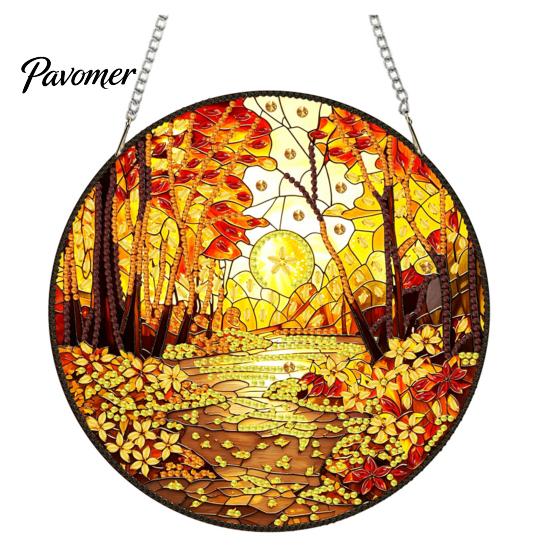 Rhinestone Wall Decor DIY Door Sign Kit, Halloween Pumpkin Flower Animal Pattern Office Art Kit Sign, Handmade Hanging Decoration Bedroom