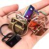 10ks Hardware pro klíčenky kroužek na klíče Dělený kroužek Náramek na zápěstí Bavlněný ocas Klip na stuhu Kožený klip Skládací spojovací prvky Potřeby