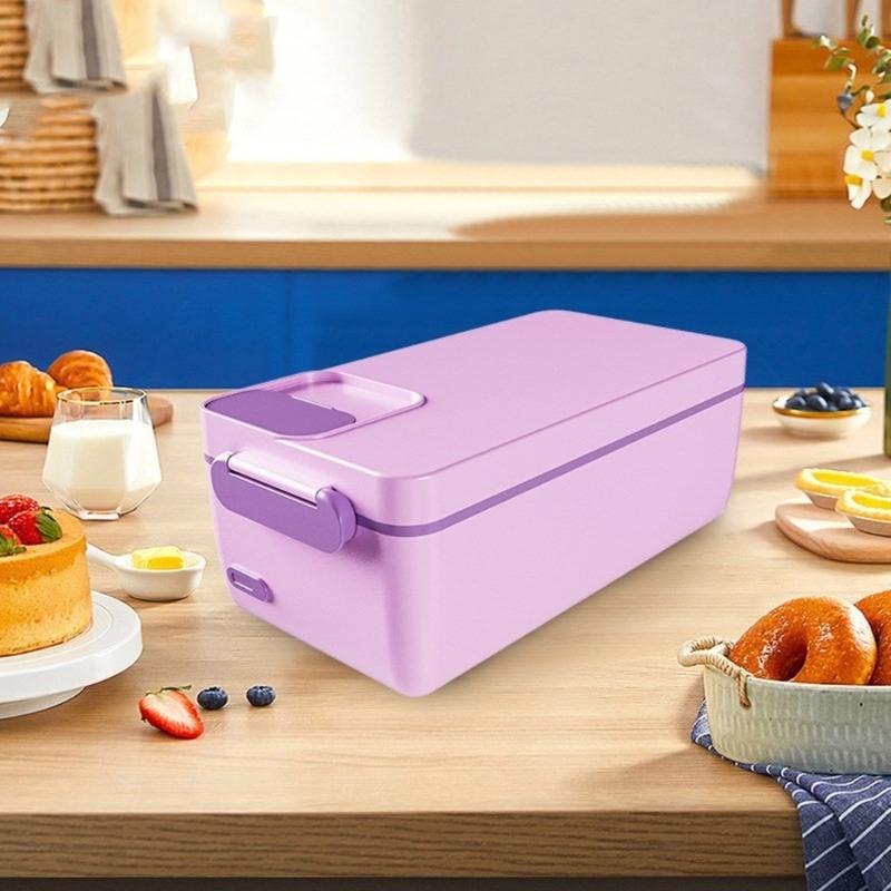 Practical Lunch Box 3200mAh Food Box Self Warming Food Storage Box 304Stainless Steel Texture for Various Setting