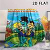 1Pc Bees and Maya Print Flannel Blanket, High quality Comfortable for All Seasons, Home Decor, Warmth and Comfort, Perfect for Christmas Gifts