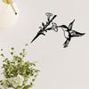 Metal Wall Art Hummingbird Flower, Rust-Resistant Mural for Nature Decor, New Year Easter Gift for Home, 1pc
