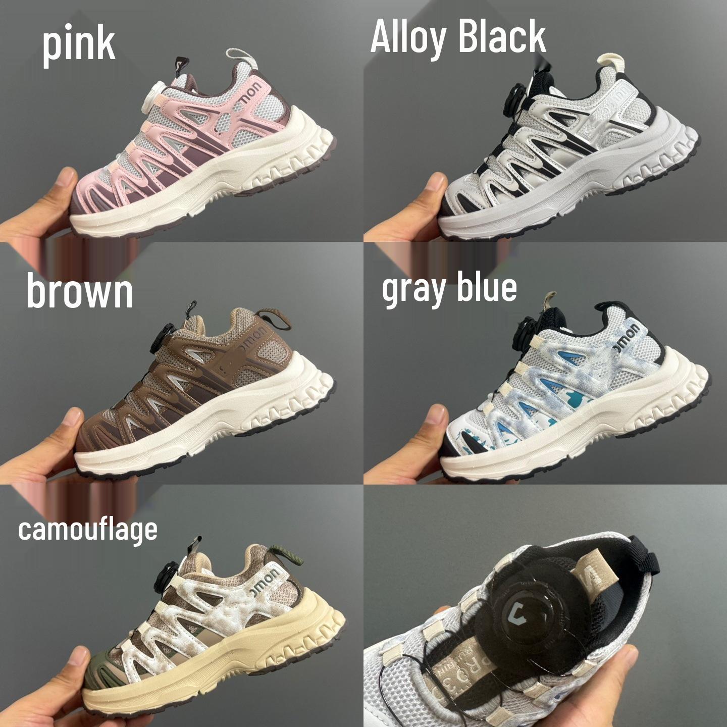 Sa Family 3D Buckle Kids Sports Shoes - Non-slip, Wear-resistant Running Shoes Size 31