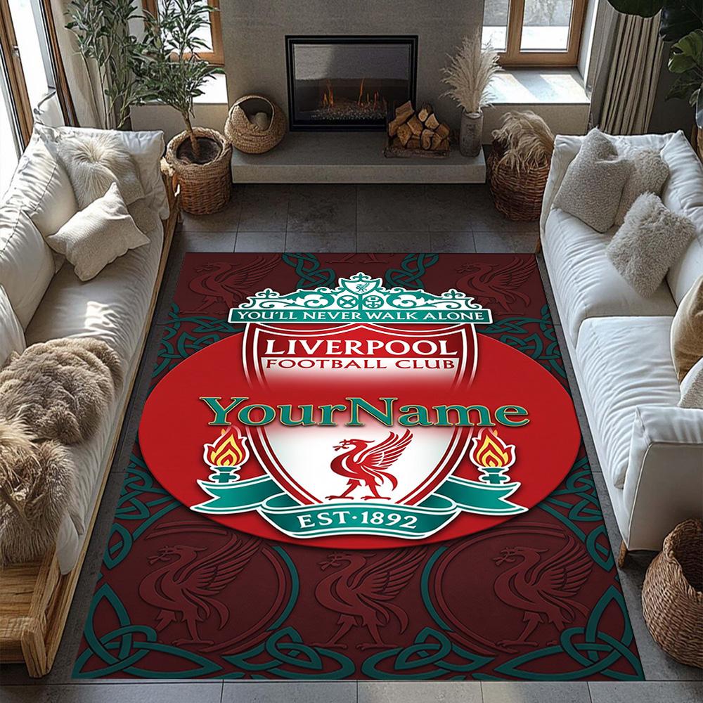 Liverpool Customize Your Name Carpet Suitable for Entryway Outdoor Decorate room Dormitory Antislip Carpet Anime Office Decor