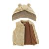 Vest Plain Bear Rabbit Made In Japan Boys Girls Baby Kids Baby Clothes Clothes Free Beige [MIKI HOUSE] Children's 43-5701-688 (70-90cm)