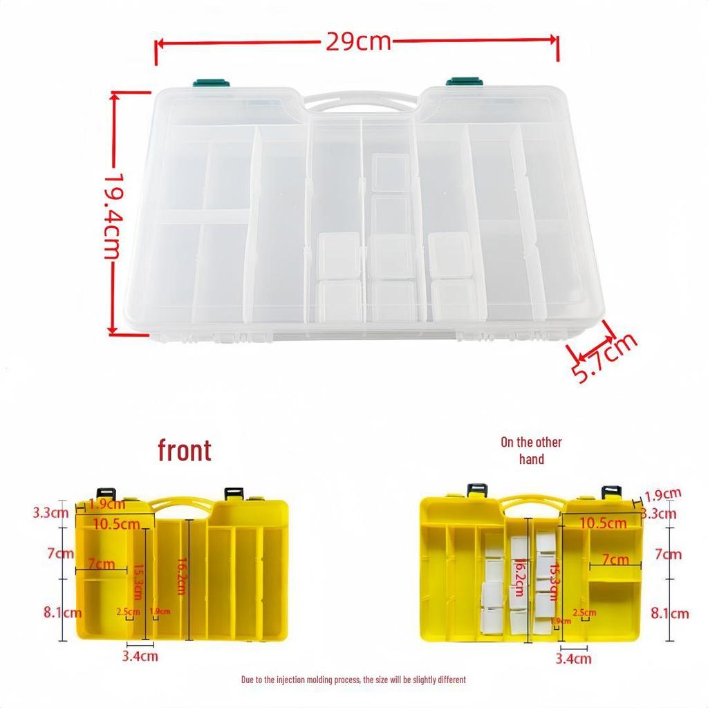 Popular Double-Layer Handheld Fishing Lure Box - Two-Sided Storage for Lures and Frogs