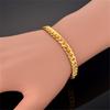 Bracelet Punk à Maillons Chaîne Serpent Plat 18/21cm Couleur Or Argent Acier Inoxydable Chaînes de Main pour Hommes Femmes Bijoux Mode Cadeau