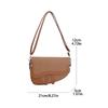 Fashionable High-end Saddle Bag Korean-style Exquisite Square Bag Solid Color Simple Crossbody Bag Versatile Casual Shoulder Bag