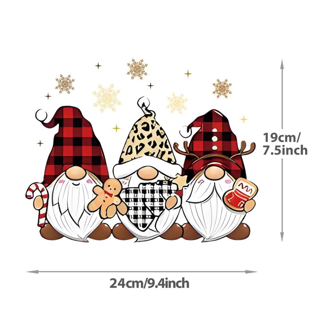 Christmas Thermal Press Stickers Decals Santa Claus Snowman Clothes Stickers Heat Transfer Diy Parches Ropa Hoodies Winter Patch