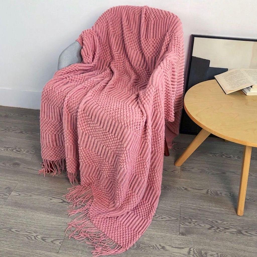 G5Zins Nordic Luxury Wool Blanket Shawl - Light Air Conditioning Throw, Sofa & Office Nap Cape.