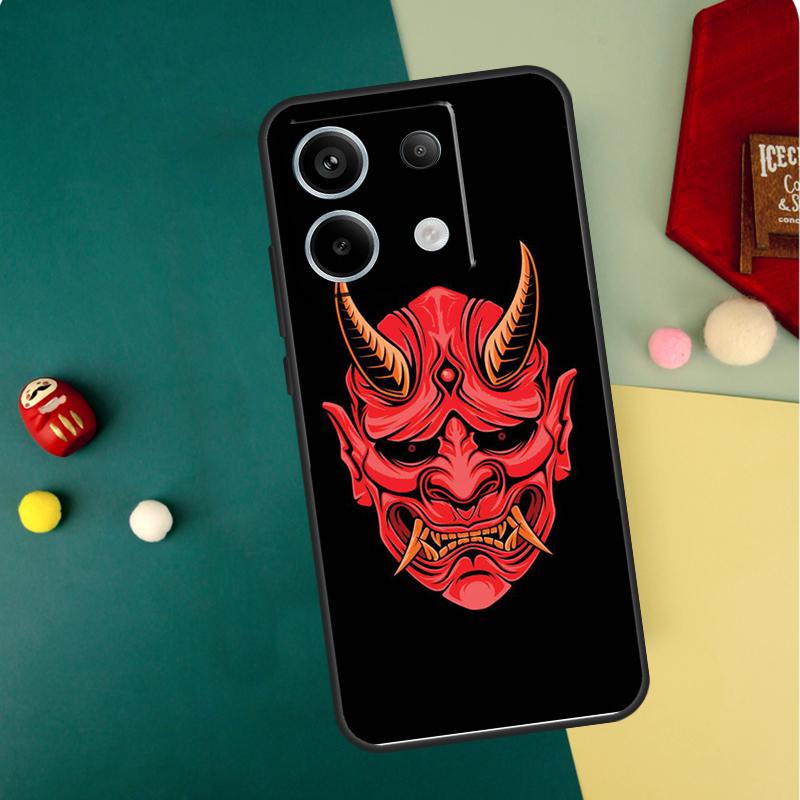 

Japanese Samurai Oni Mask Case For Xiaomi Redmi Note 13 14 12 11 10 15 Pro Plus Redmi 13 15 14C 13C 15C 10C 12C Funda Redmi 10