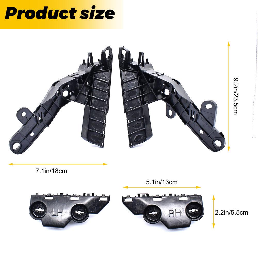 

4Pcs Black Bumper Bracket Retainer For Nissan Altima 2013 2014 2015 Front Left & Right Mount Support Car Exterior Accessories