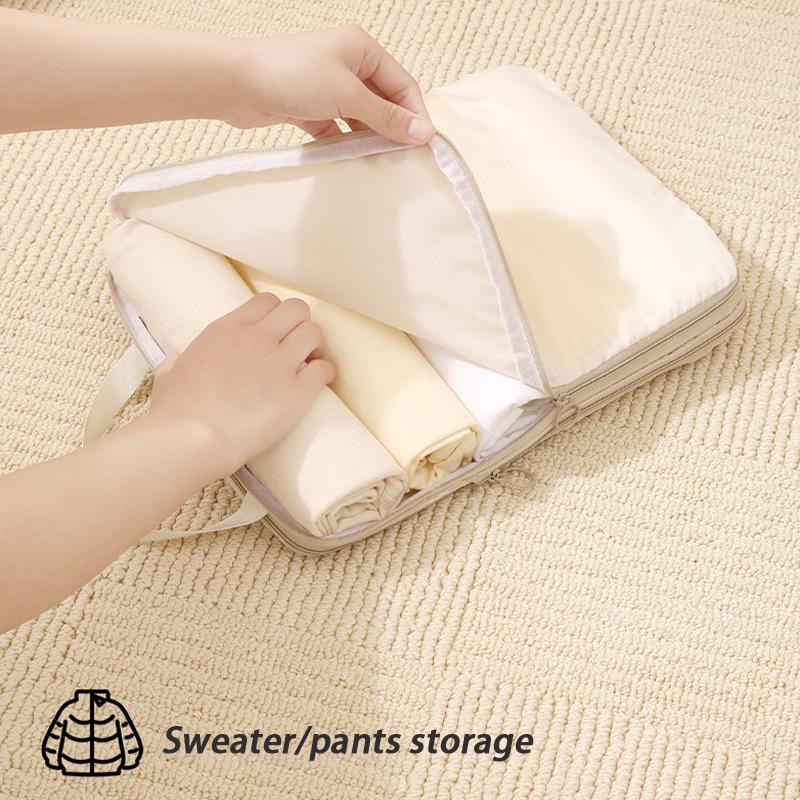 4Pcs Compressive Travel Storage Bags Thick Zipper Storage Bags Travel Accessories Travel Organizer Bags