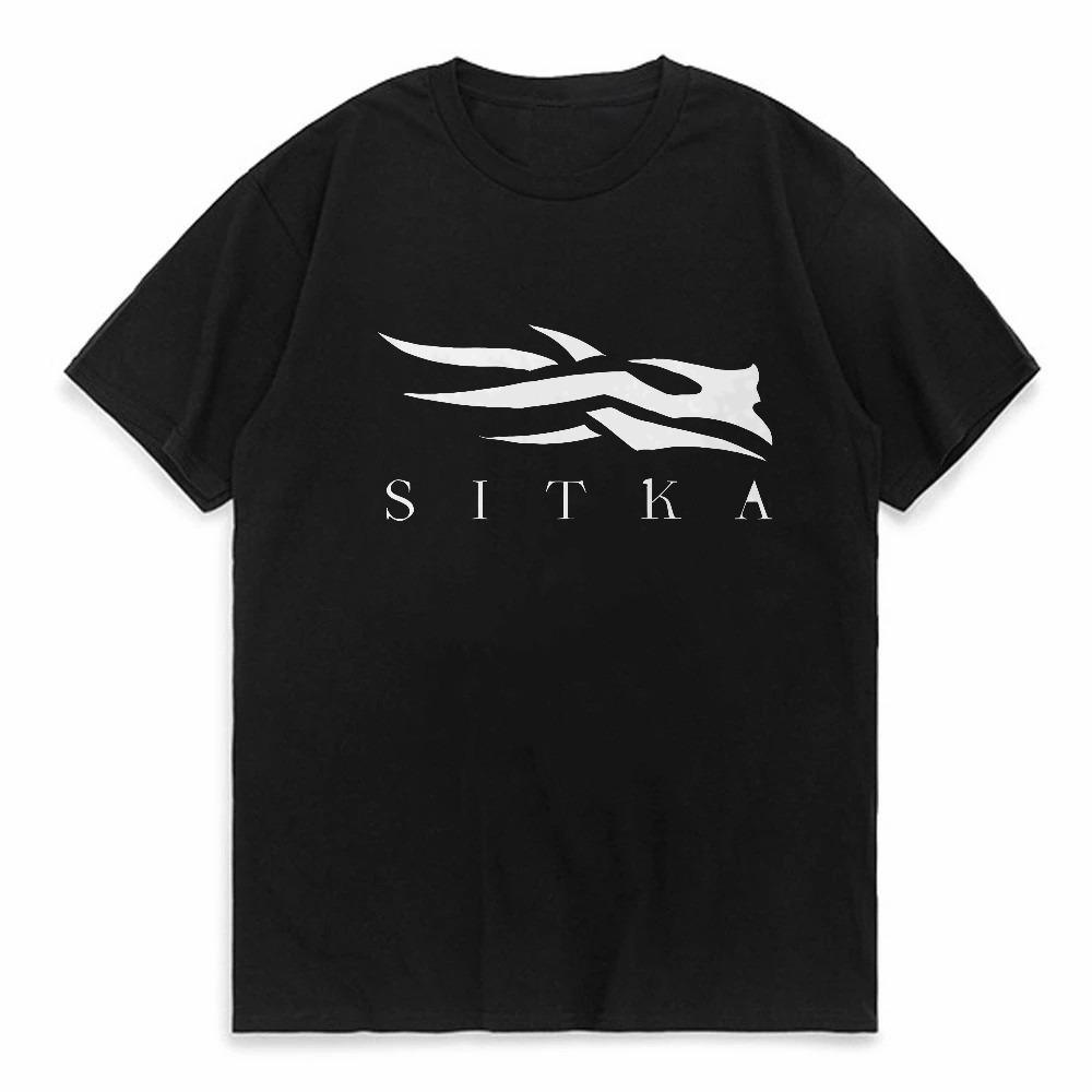 

Mens Summer Fashionable Casual Sports Loose SITKA Letter Tshirt Fashion Printed Pattern Round Neck Short Sleeved Top Tees - M... S разноцветный
