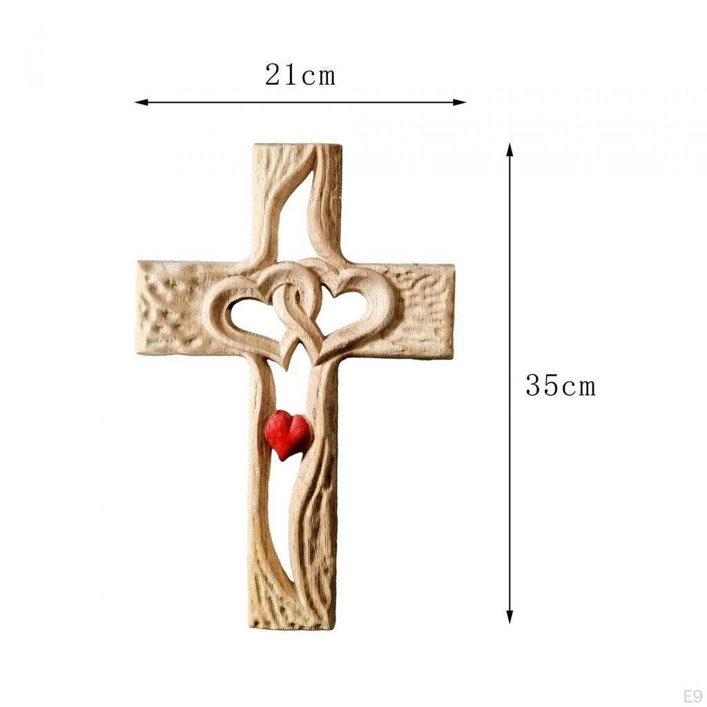 Carved Sculpture Intertwined Heart Ornaments Holy for Wall Decor Thanksgiving Valentines Day