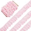 2 Iarde Pizzo Ricamato Pieghettato a Onda Bianco Nero Rosa Nastro Decorativo per Abbigliamento Fai da Te Accessorio per Decorazione Quotidiana della Casa Larghezza 5CM