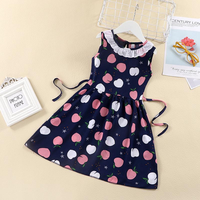 Sommer Koreanischer Stil Baumwollseide Kleid für Baby Mädchen - Prinzessin Mode Pyjamas