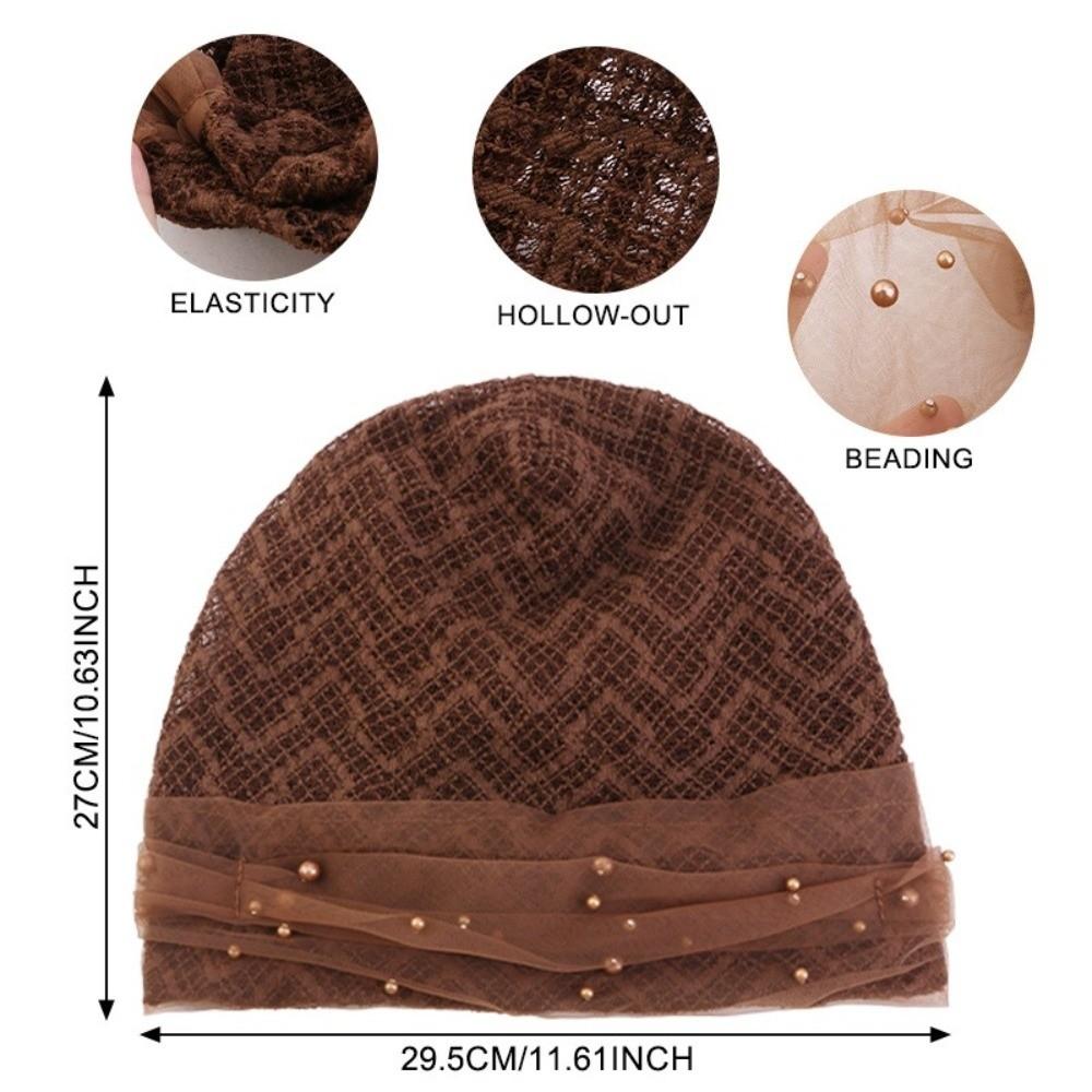 Beading Muslim Hijab Hats Cotton Turban Head Wrap Headwrap Underscarf Hat Cancer Bandanas