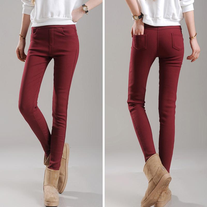 

Ношение обтягивающих брюк для женщин с маленьким размером ноги. Брюки-карандаш для осени и зимы. Теплые женские брюки. S