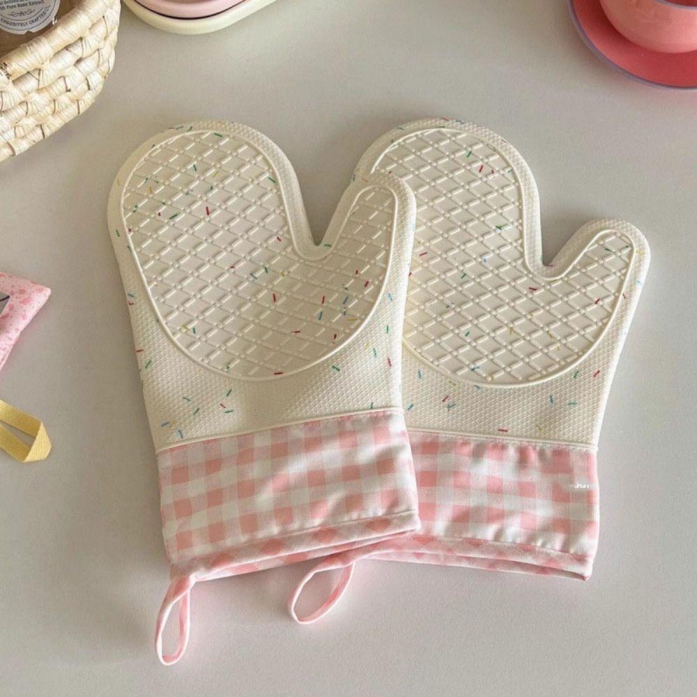 Heat Insulation Microwave Gloves Anti Scalding Oven Gloves Cooking Tool Silicone Gloves Baking