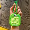 Yousheng Keychain Pendant Cartoon Cat Panda Design Whack-a-mole Toy Key Chain with Braided Lanyard Stress Relief Pressable Silicone Bubbles