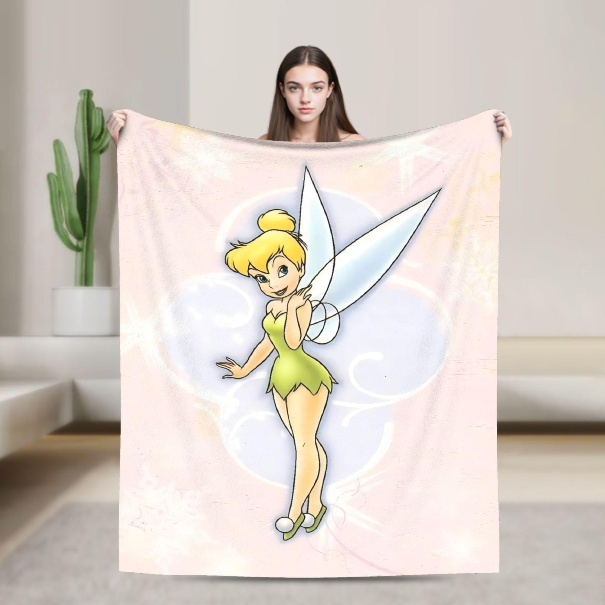 

Tinker Bells Flannel Blankets Winter Soft Warm Bedding Throws for Girls Boys Living Room Graphic Bedspread Sofa Bed Cover 75cmx90cm